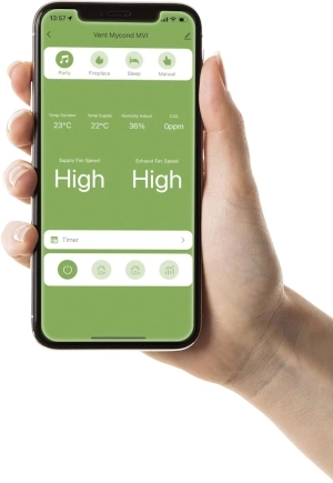 Мобилно приложение MyCond MVS***-DW за управление на вентилацията чрез смартфон