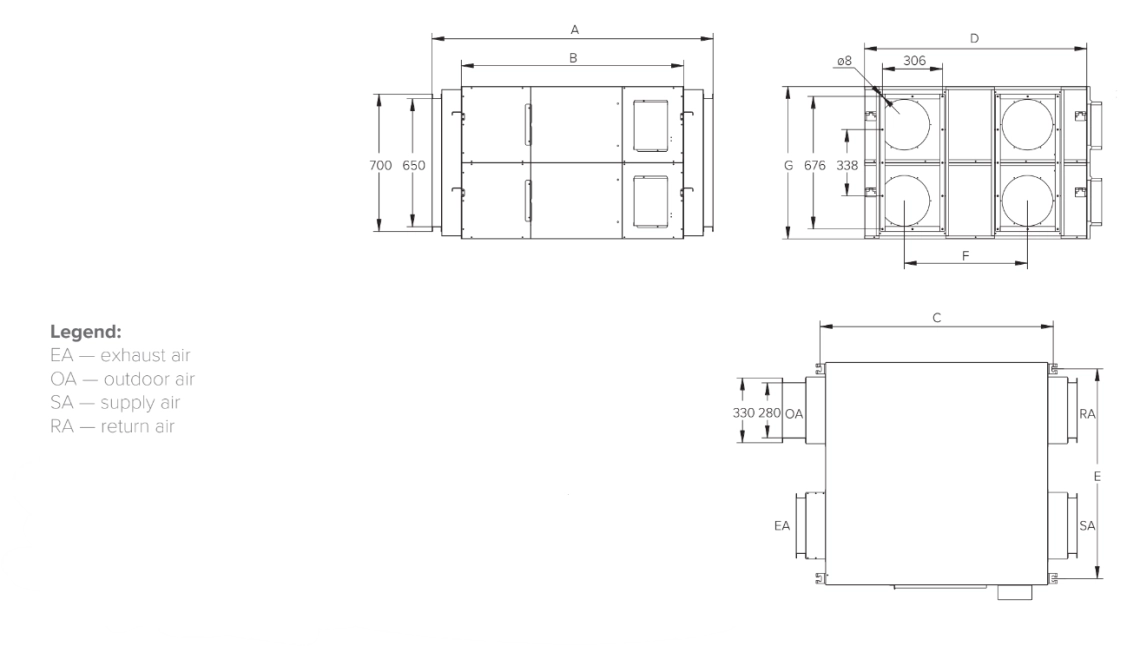 MyCond MVS***-DW Габаритни размери - 4