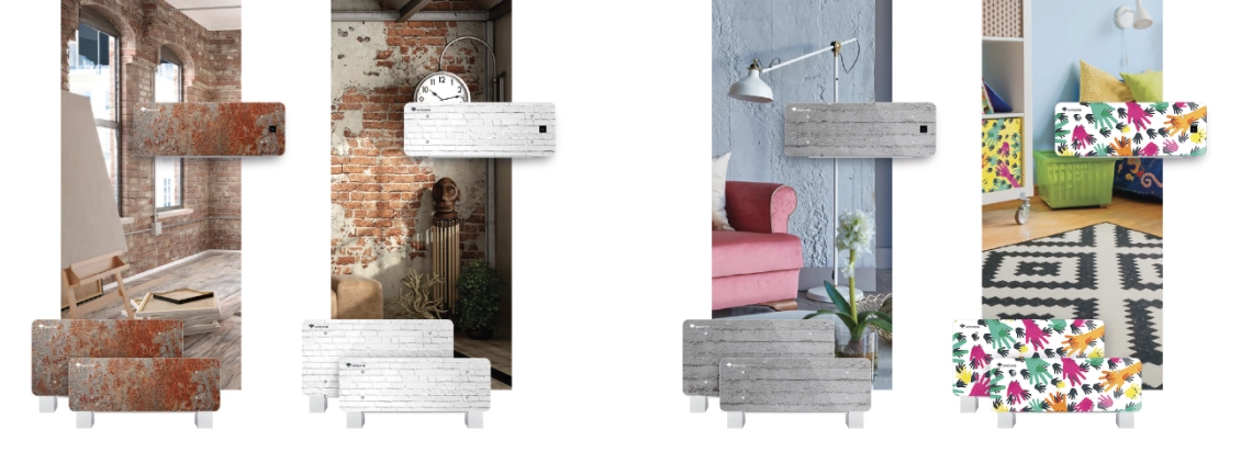 MyCond Silver Glass Low Ултратънък вентилаторен конвектор с елегантен дизайн и усъвършенствани функции.