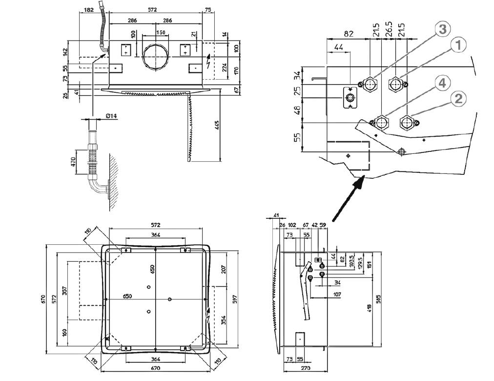 Общи размери на MyCond TopLine - 1
