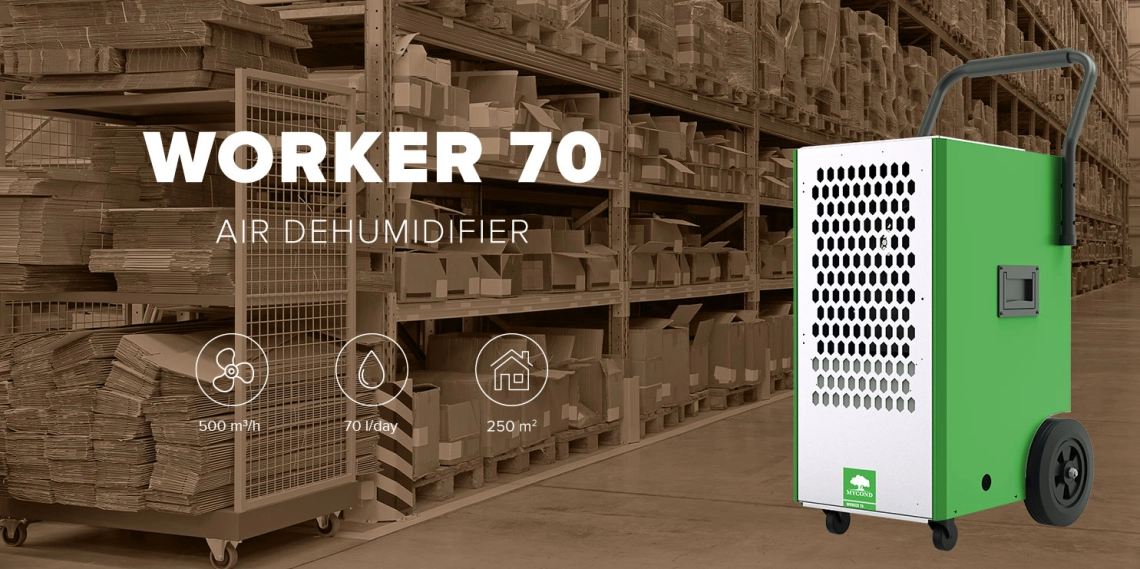 MyCond Worker за склад 70 л/ден, 500 м³/ч, площ до 250 м²