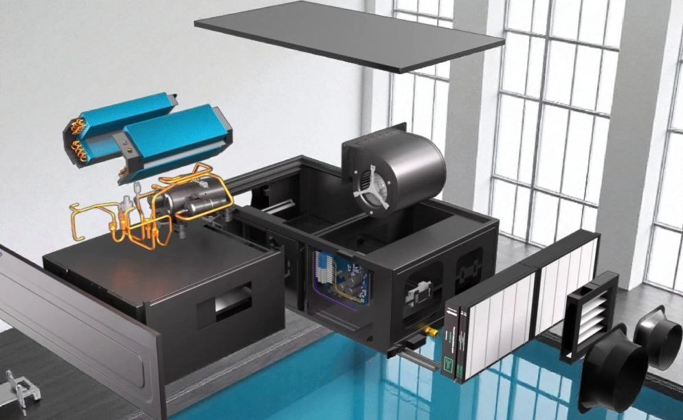 Канални изсушител за басейни отопление на въздуха Mycond MSHAC